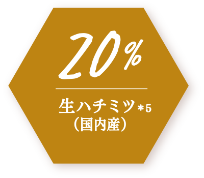 生ハチミツ（国内産） 20%