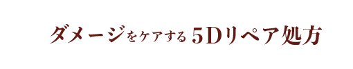 ダメージをケアする5Dリペア処方