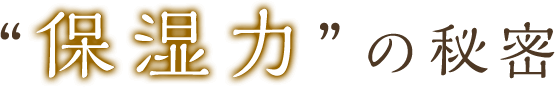 保湿力の秘密