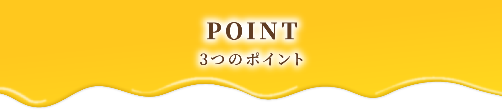 POINT 3つのポイント