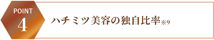 ハチミツ美容の独自比率